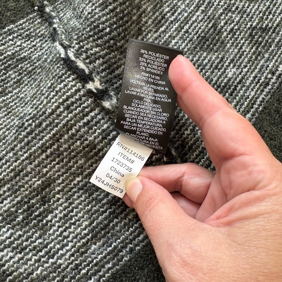 Frye Cozy Open Hang Cardigan Green Size Medium New with Tags Aztec - Picture 5 of 7